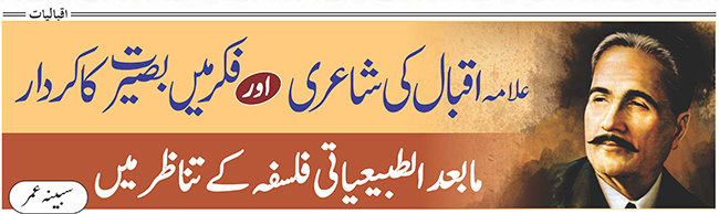 علامہ اقبال کی شاعری اور بصیرت میں فکر کا کردار